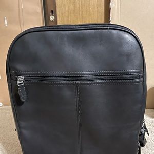 NWOT black leather backpack